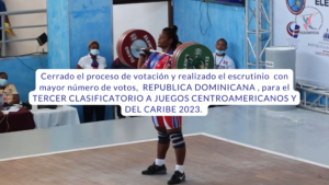 Lee más sobre el artículo DESIGNAN SEDE DEL TERCER CLASIFICATORIO A JUEGOS CENTROAMERICANOS Y DEL CARIBE 2023, REPÚBLICA DOMINICANA.